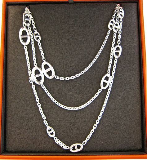 hermes necklaces price|hermes long silver necklace.